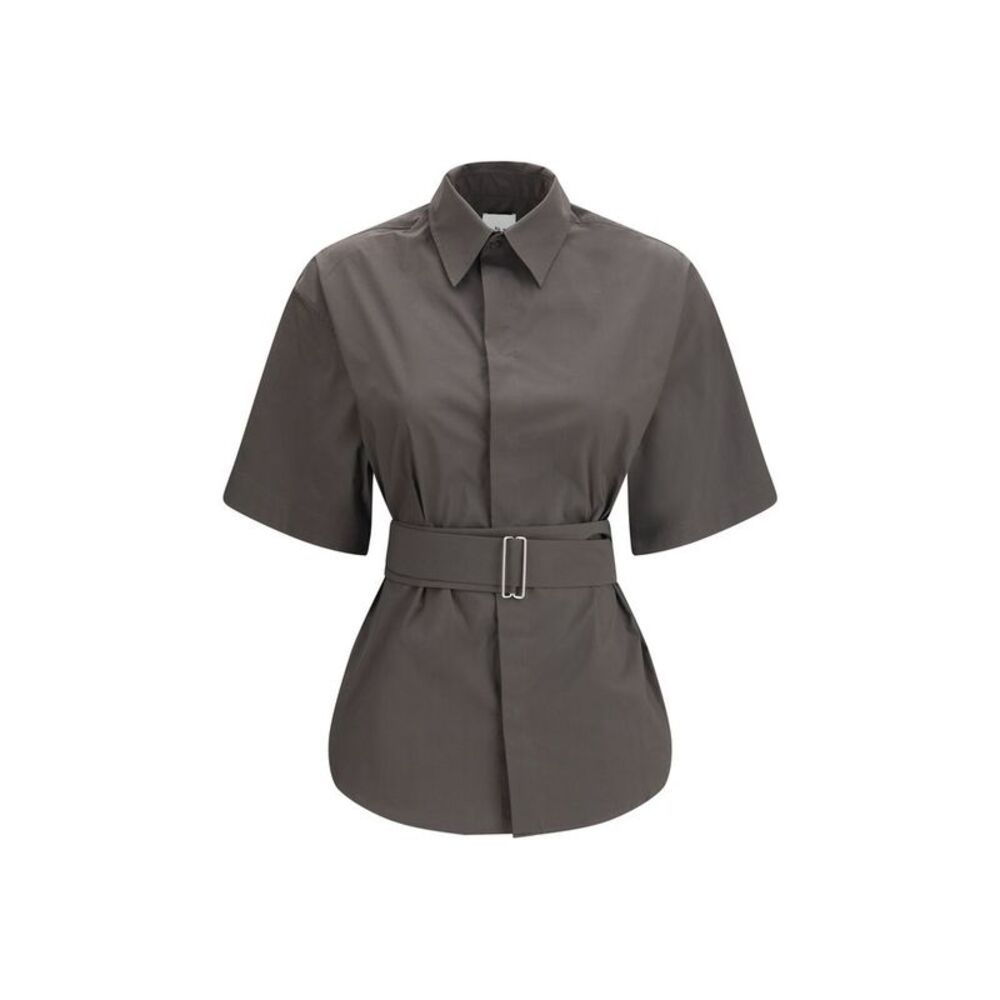 SA SU PHI Gray Cotton Shortsleeve Women's Shirt